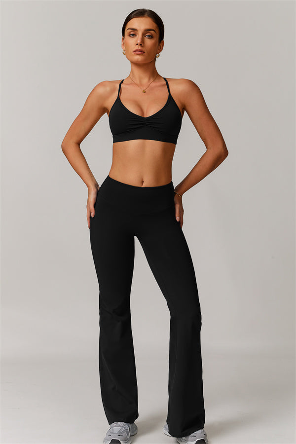 The Delicate Sports Bra Flared Leggings 2-Piece Set