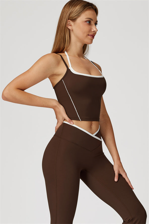 The Radiant Crop Top Flared Leggings 2-Piece Set