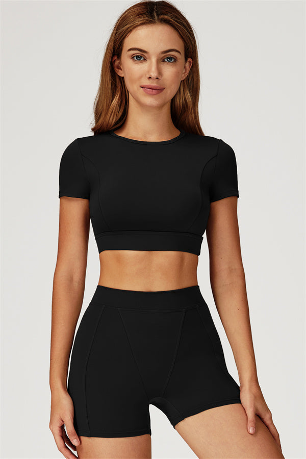 The Conquer T-shirt Shorts 2-Piece Set Black