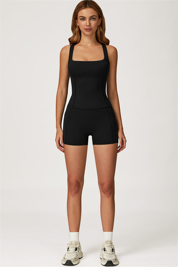 The Glacier Crop Tank Shorts 2-Piece Set