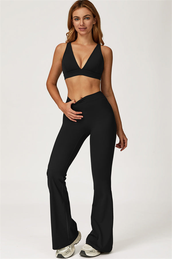 The Axis Sports Bra Flared Leggings 2-Piece Set