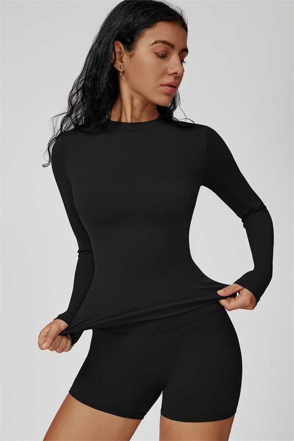 The Oasis Long Sleeve T-shirt Shorts 2-Piece Set