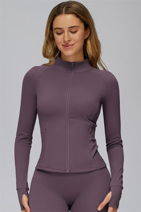 The FlexCore Zip Jacket Plum Purple