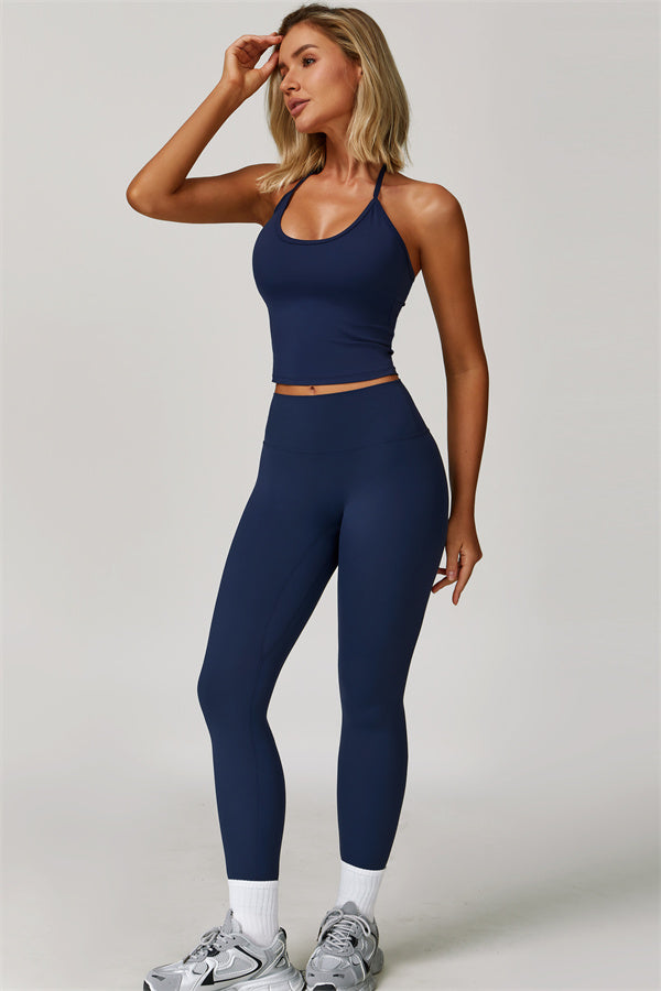 The Refresh Halter Crop Top Leggings 2-Piece Set