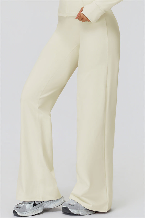 The FemmeFit Zip Jacket Straight Leg Pants 2-Piece Set