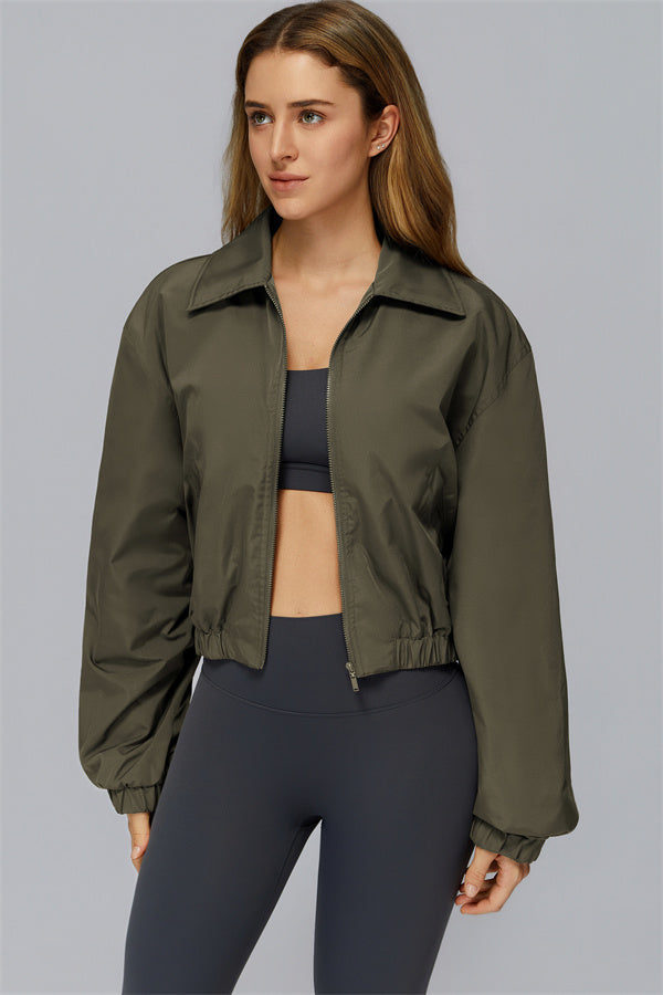 The Elle Form Crop Zip Jacket
