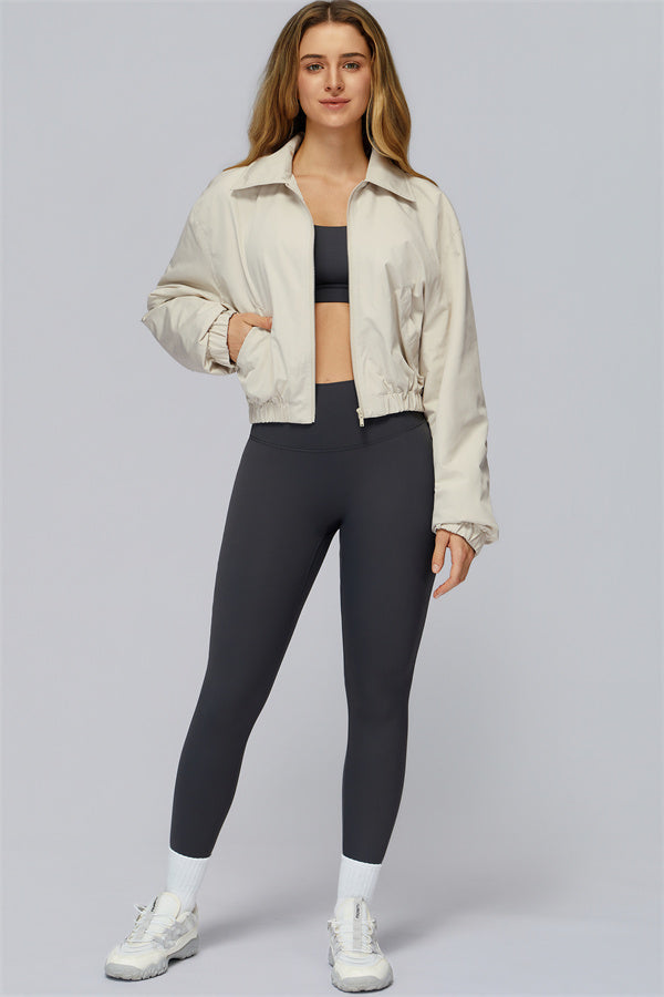 The Elle Form Crop Zip Jacket