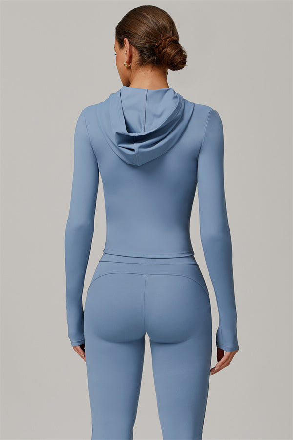 The Lumina Hooded Jacket Flared Leggings 2-Piece Set UPF 50+