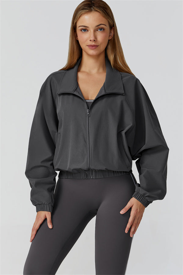 The Venus Zip Jacket Leggings 2-Piece Set Shuttle Grey