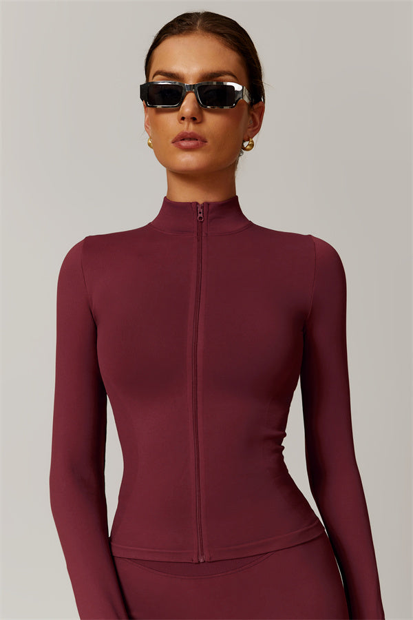 The Nova Luxe Jacket Burgundy