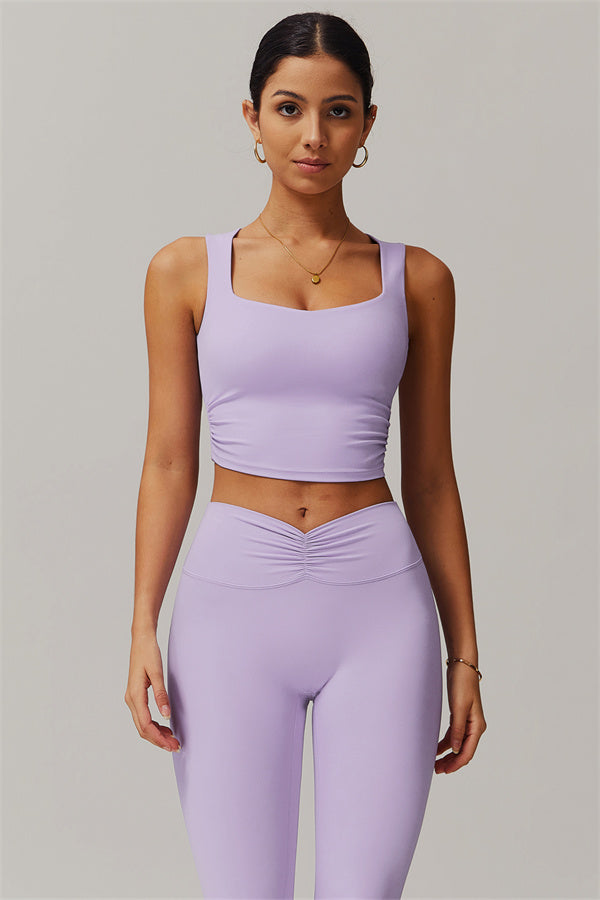The Balance Crop Top Leggings 2-Piece Set Violet