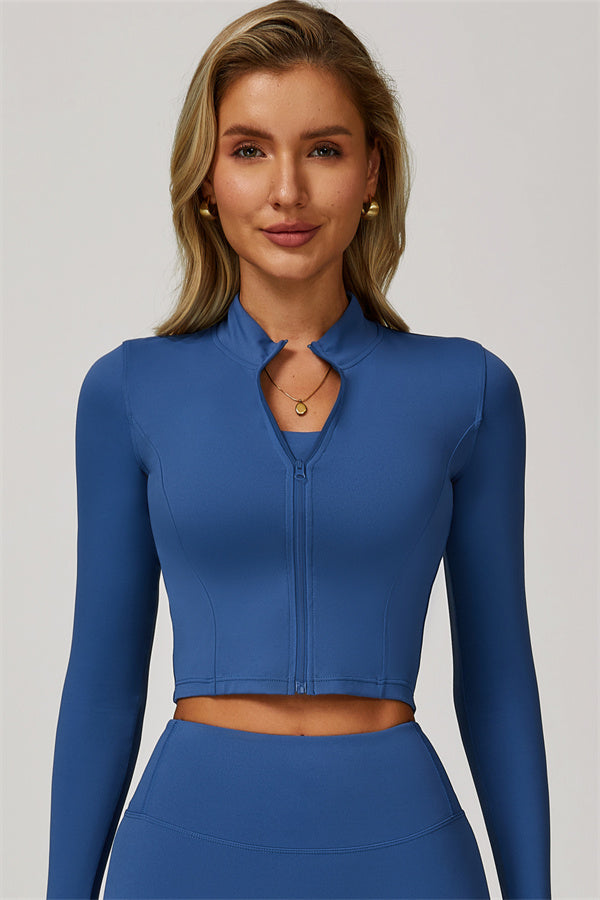 The Eloise Longsleeve Zip Jacket Cobalt