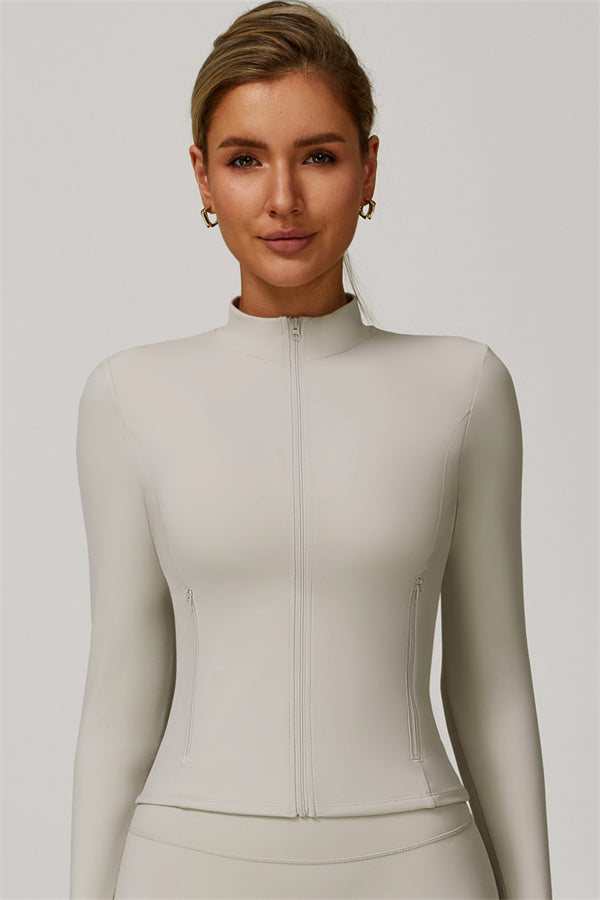 The Refresh Longsleeve Zip Jacket Ivory