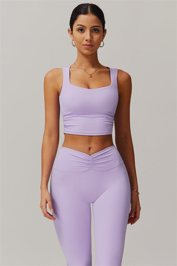 The Balance Crop Top Flares 2-Piece Set Violet