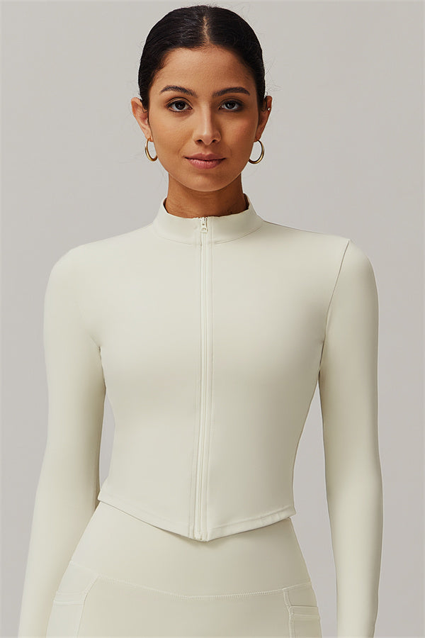 Olivia Anne Zip Jacket Almond