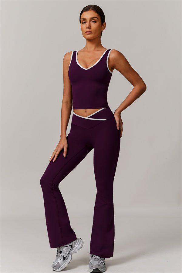 The Stamina Tank Top Flared Leggings 2-Piece Set