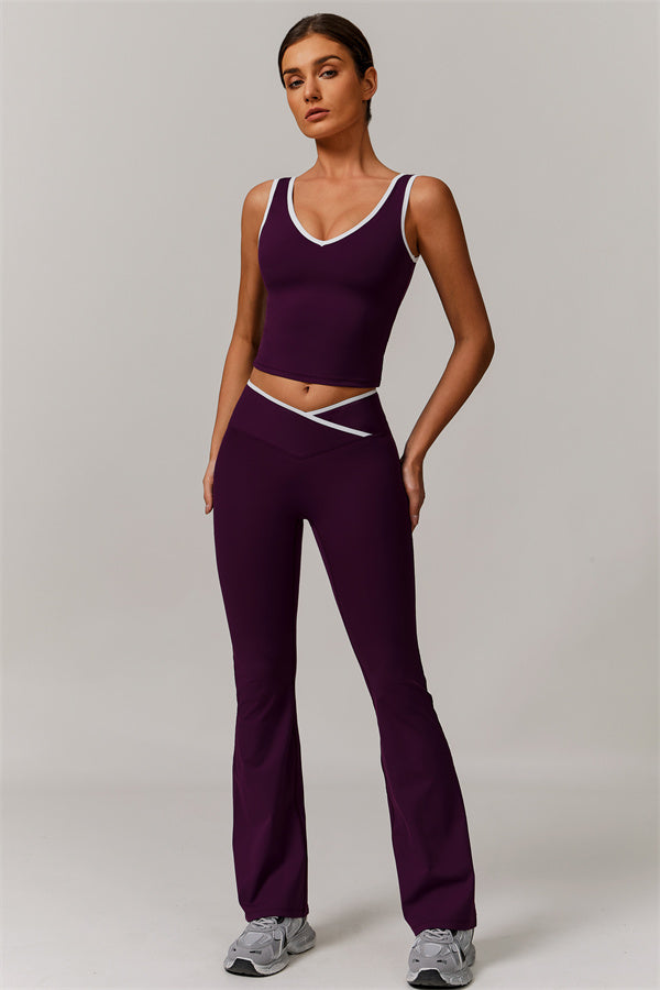 The Stamina Tank Top Flared Leggings 2-Piece Set