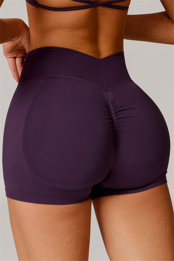 The Nova Luxe Shorts Plum Purple