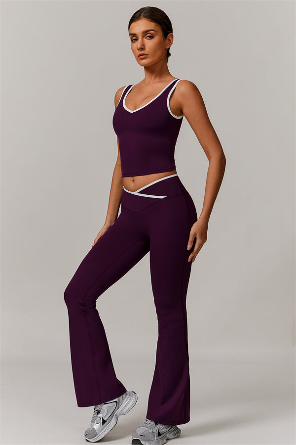 The Stamina Tank Top Flared Leggings 2-Piece Set