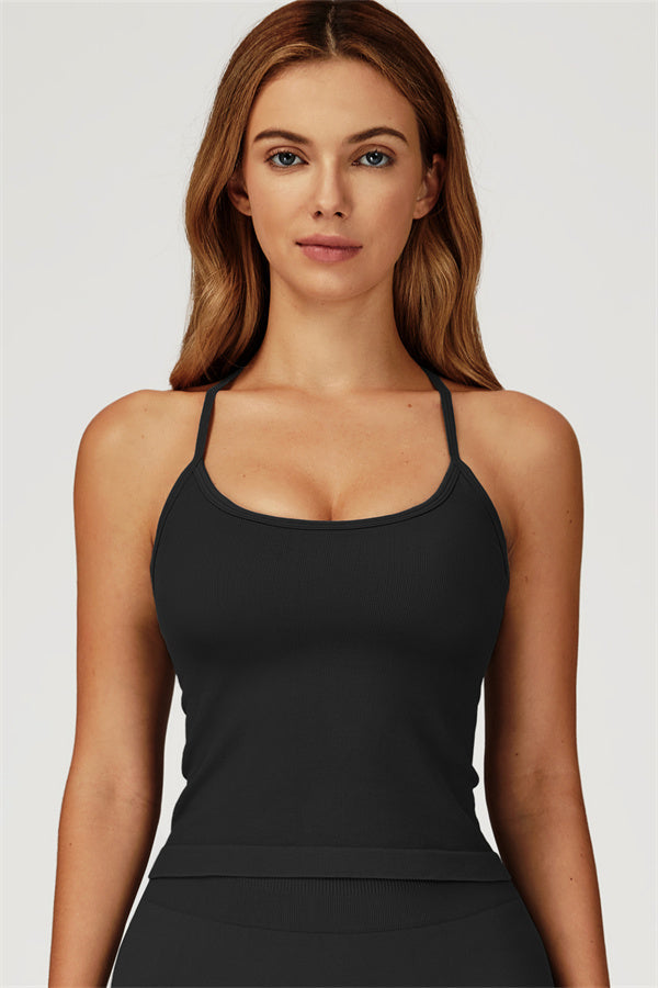 The Sculpt Crop Top Black