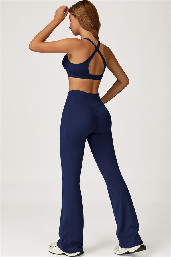 The Glacier Sports Bra Flared Leggings 2-Piece Set