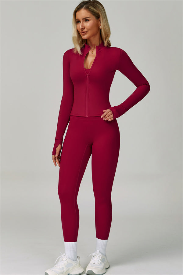 The Seraphine Jacket Sports Bra Leggings 3-Piece Set