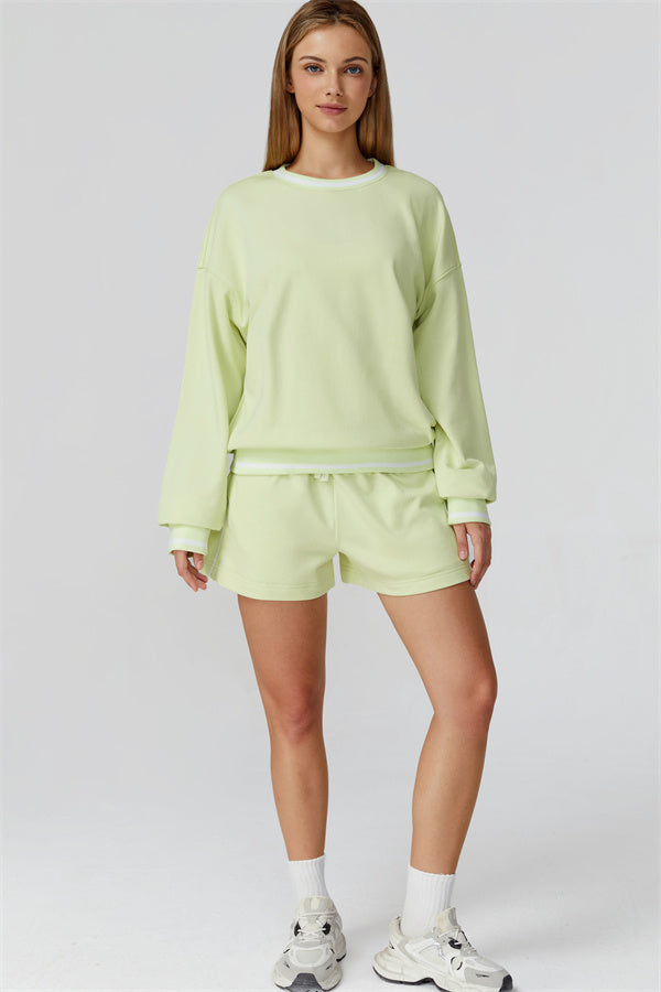The Amara Sweatshirt Lounge Shorts 2-Piece Set