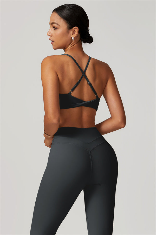 The Enigma Sports Bra Leggings 2-Piece Set Davy Grey