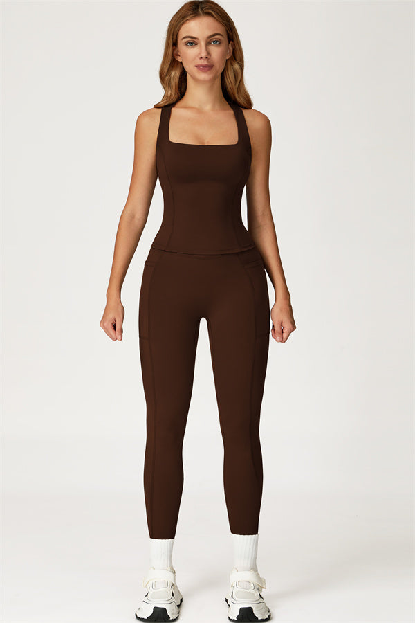 The Glacier Crop Tank Leggings 2-Piece Set