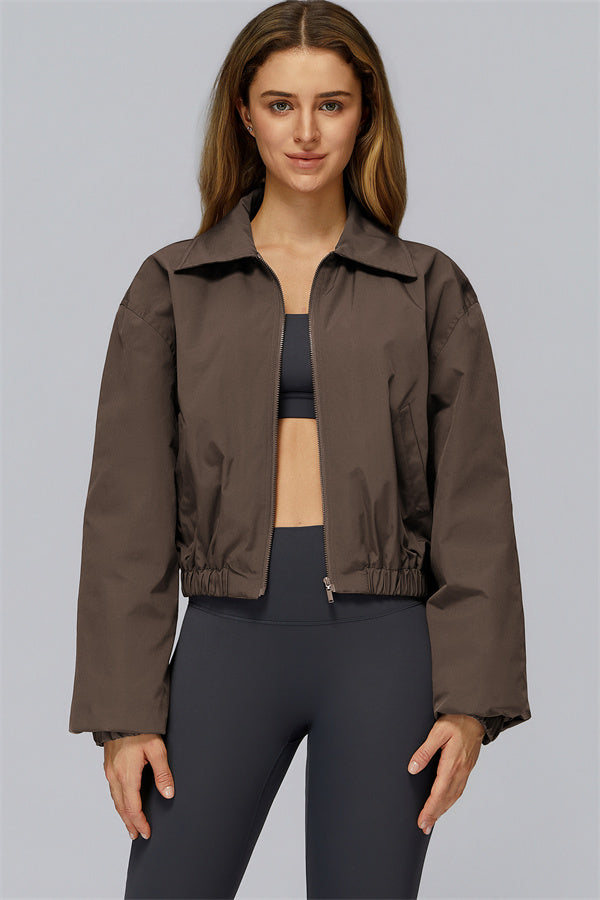 The Elle Form Crop Zip Jacket