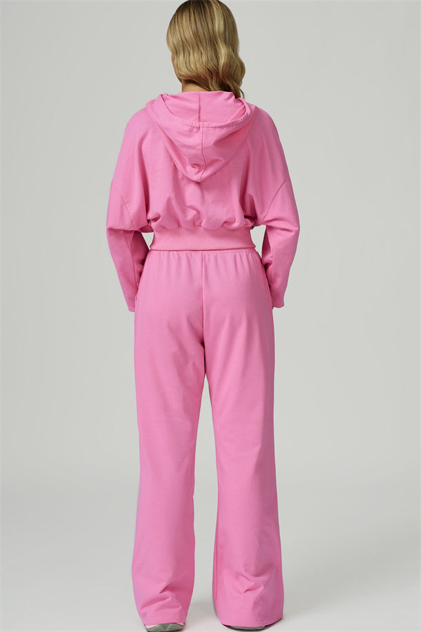 The FlexFit Crop Hoodie Pants 2-Piece Set