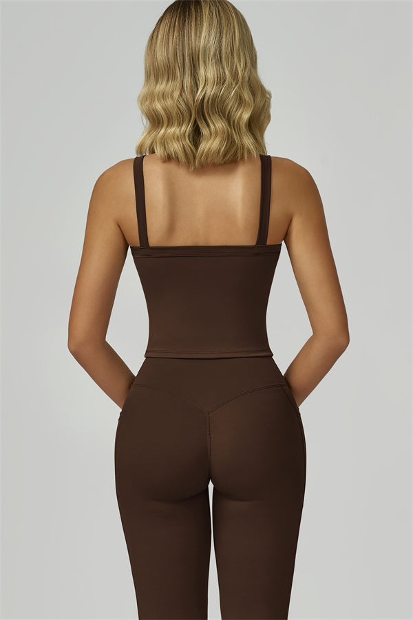The Flourish Crop Tank Flared Leggings 2-Piece Set