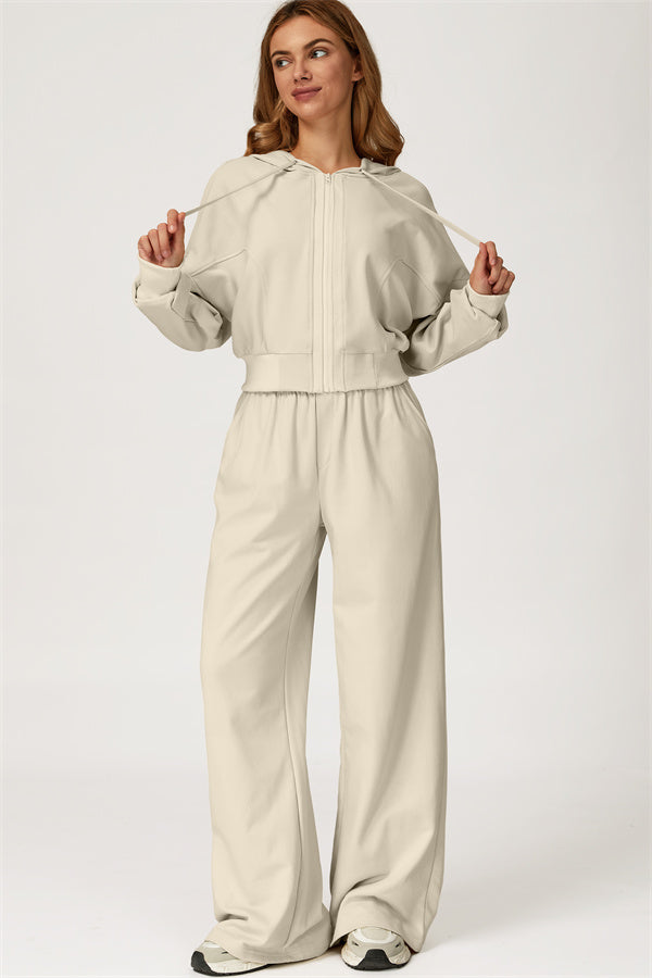 The Glacier Crop Hoodie Pants 2-Piece Set