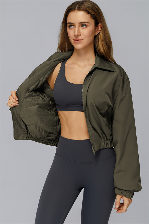The Elle Form Crop Zip Jacket