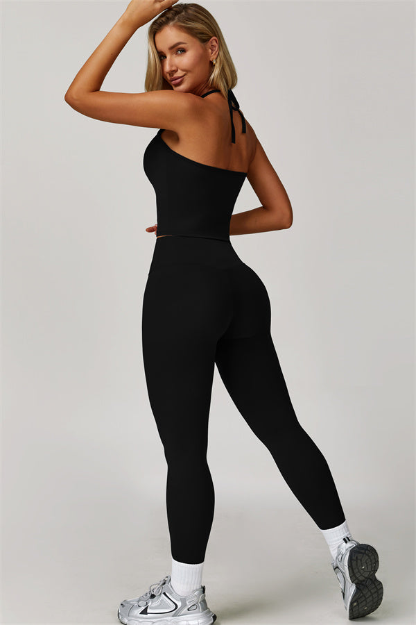 The Refresh Halter Crop Top Leggings 2-Piece Set