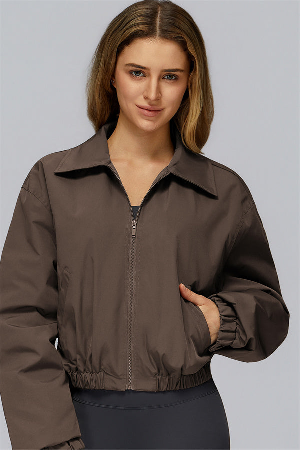 The Elle Form Crop Zip Jacket