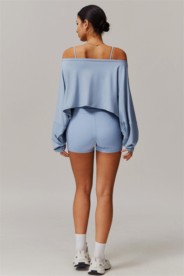 The Resonate Drift Cropped Pullover Shorts 2-Piece Set