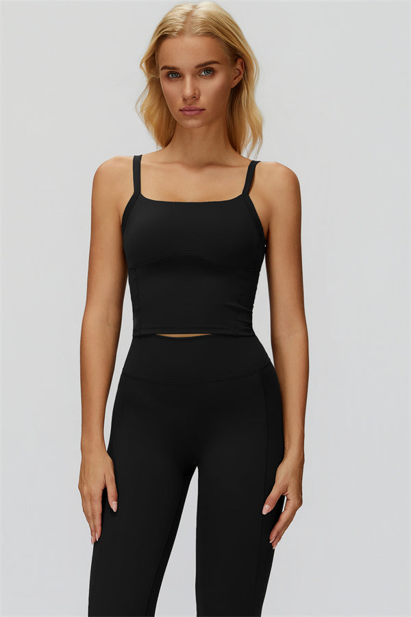 The Fyra Crop Tank Leggings 2-Piece Set Black