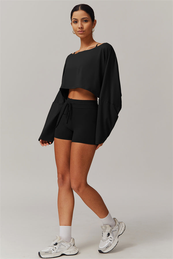 The Resonate Drift Cropped Pullover Shorts 2-Piece Set