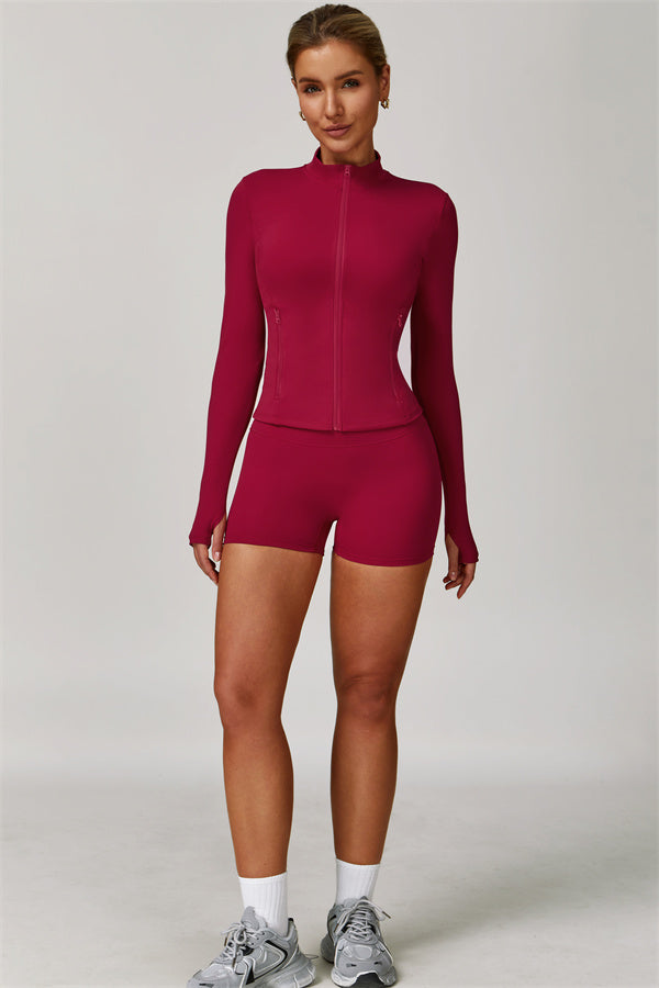 The Refresh Jacket Sports Bra Shorts 3-Piece Set