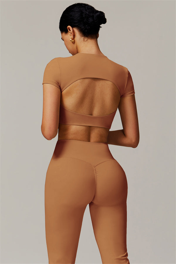 The Delicate Crop Top Flared Leggings 2-Piece Set