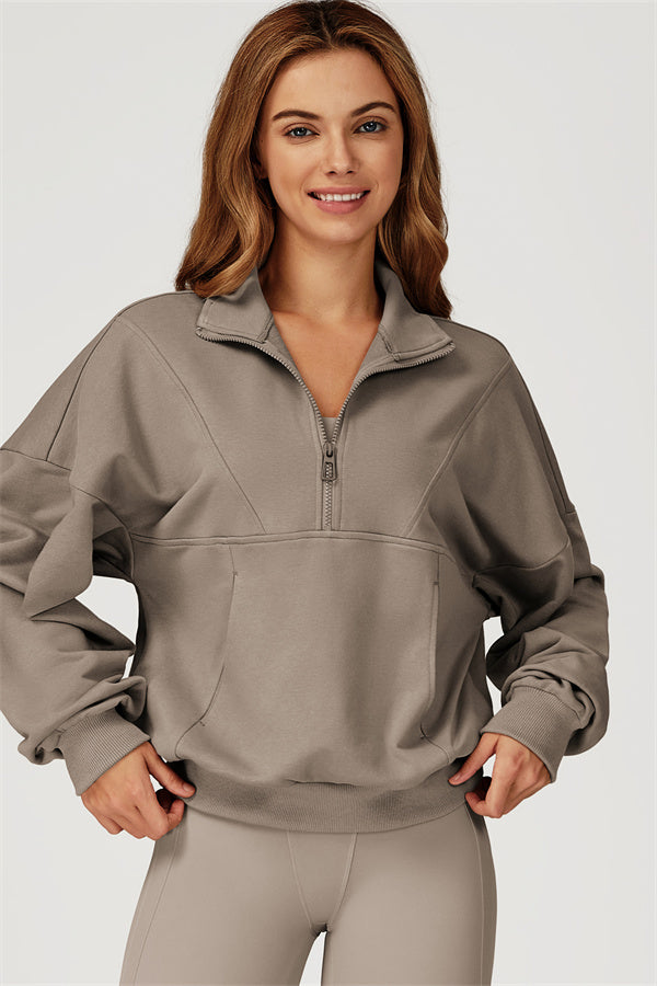 The Conquer Elevate Half-Zip Pullover Soft Amber