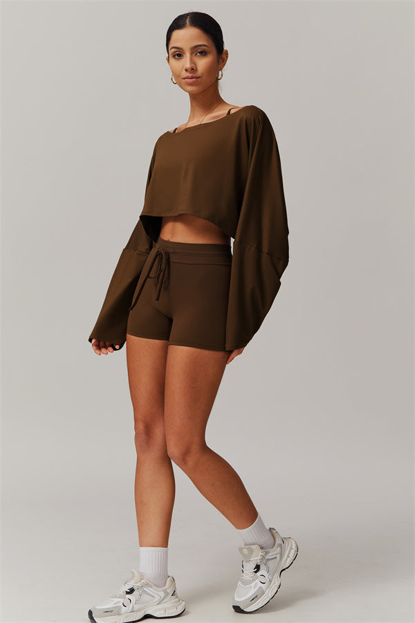 The Resonate Drift Cropped Pullover Shorts 2-Piece Set
