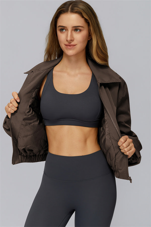 The Elle Form Crop Zip Jacket