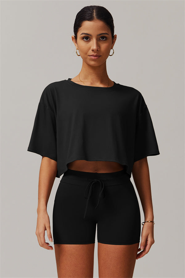 The Resonate T-shirt Shorts 2-Piece Set Black