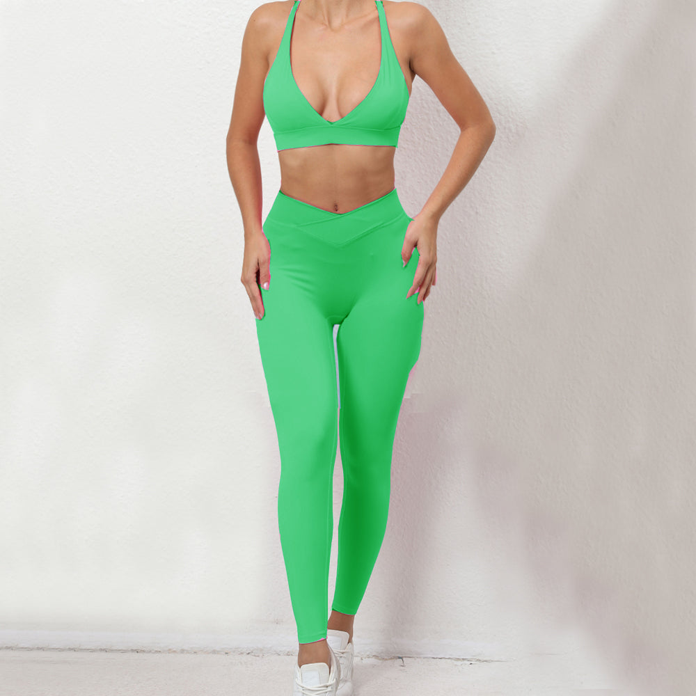 Sienna Bra & Leggings Set Spring green