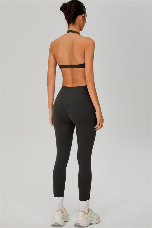 The Solid Sports Bra Leggings 2-Piece Set