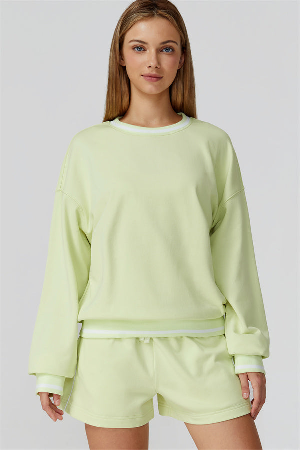 The Amara Sweatshirt Lounge Shorts 2-Piece Set Caper