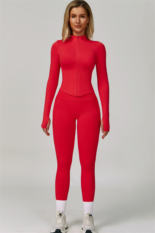 The Empower Jacket Sports Bra Leggings 3-Piece Set