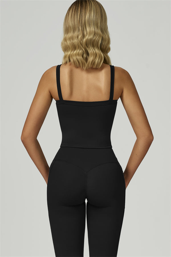 The Flourish Crop Tank Flared Leggings 2-Piece Set